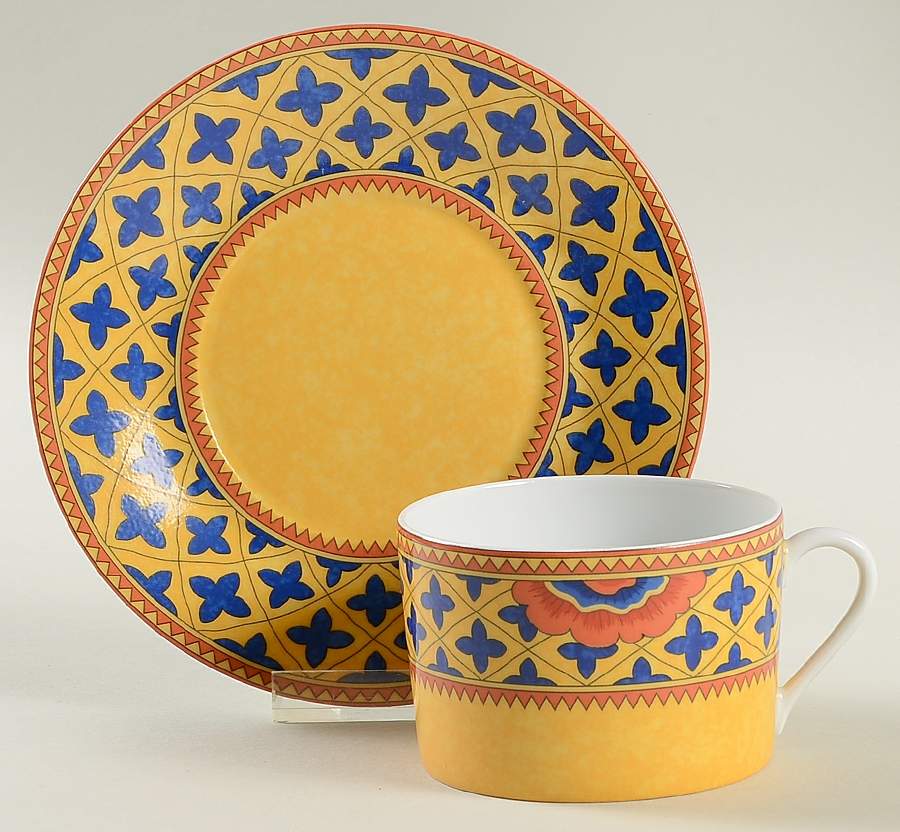 Grenade Flat Cup & Saucer Set by Laure Japy-1
