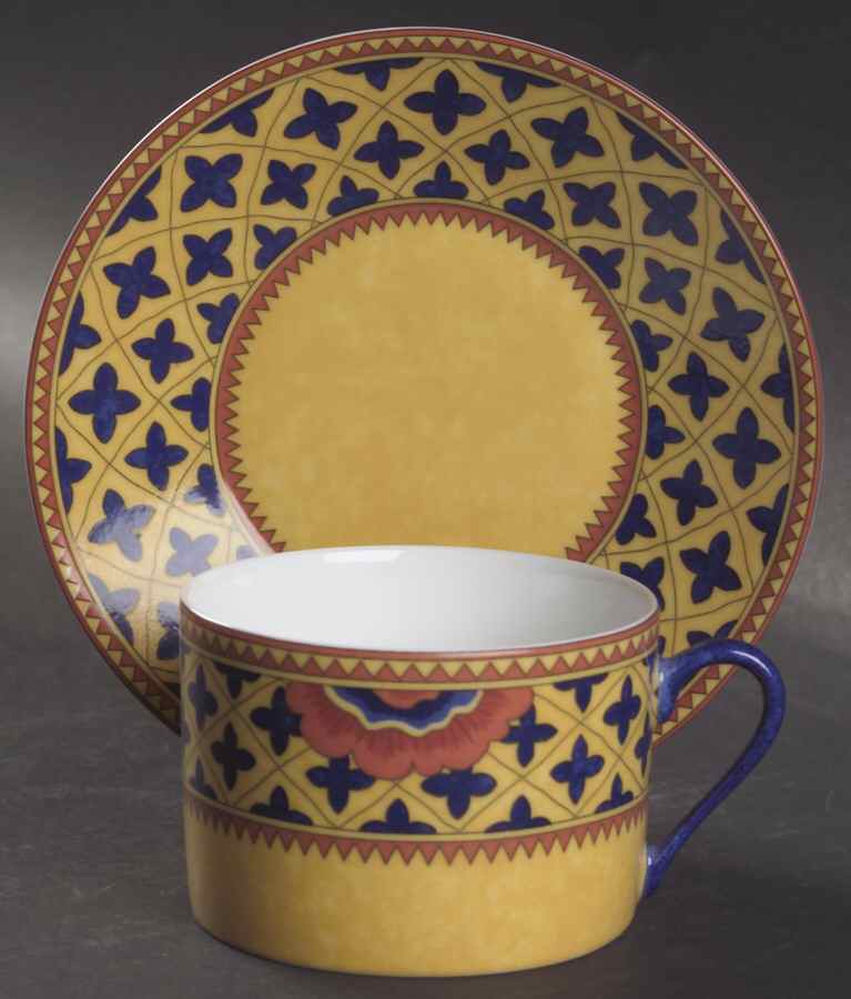 Grenade Flat Cup & Saucer Set by Laure Japy-1