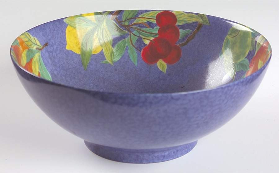 Jardin Bleu 9" Salad Serving Bowl by Laure Japy-1