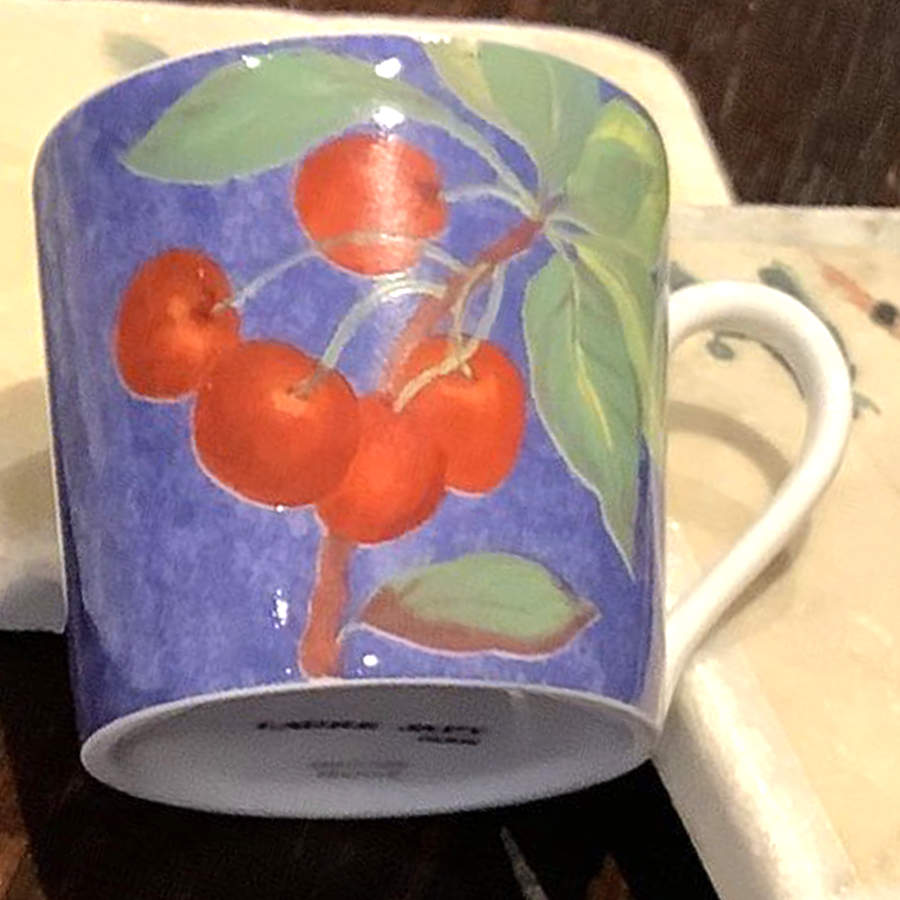 Jardin Bleu Flat Demitasse Cup by Laure Japy-1