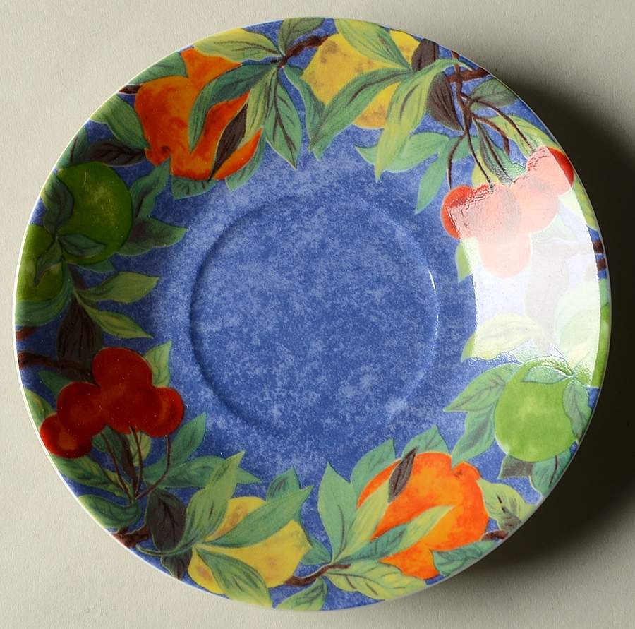 Jardin Bleu Saucer for Flat Demitasse Cup by Laure Japy-1