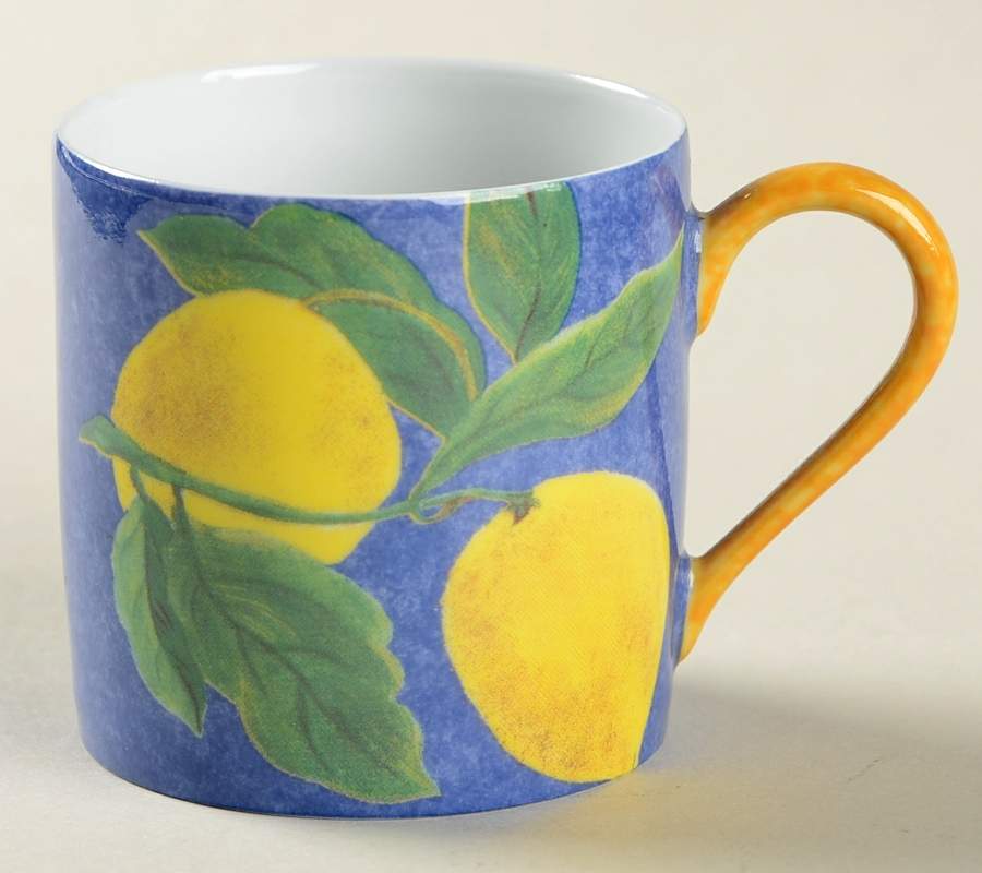 Jardin Bleu Flat Demitasse Cup by Laure Japy-1