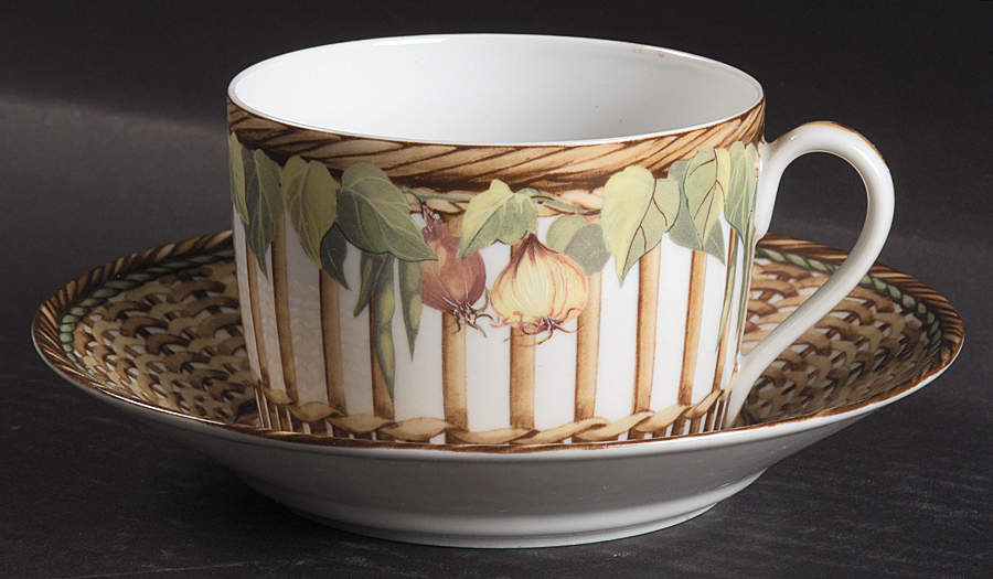 Marche Aux Herbes Breakfast Cup & Saucer Set by Laure Japy-1