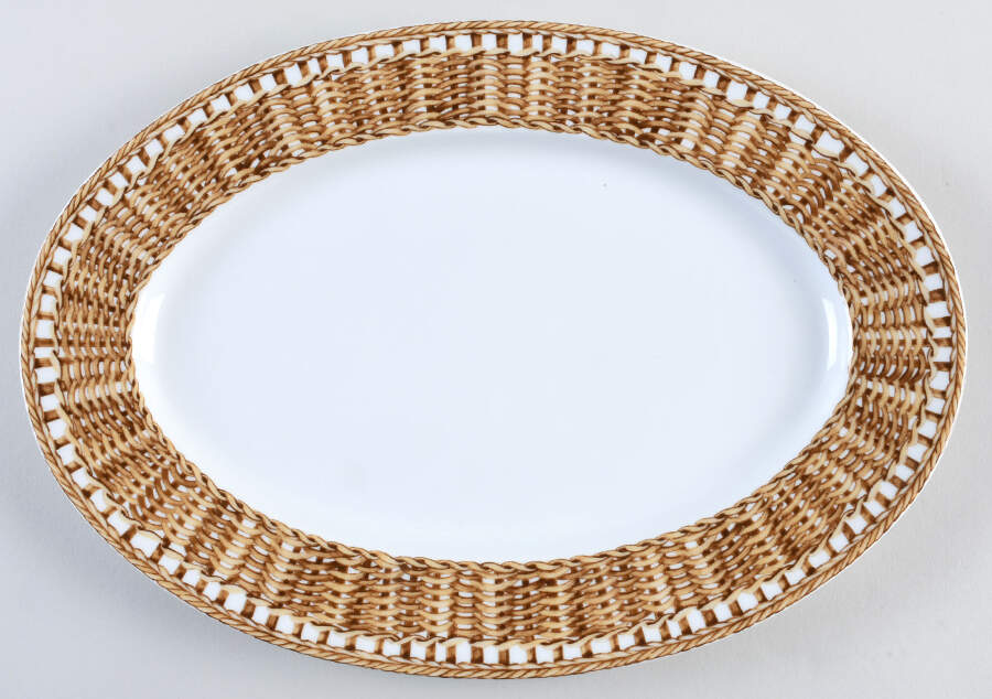 Marche Aux Herbes 14" Oval Serving Platter by Laure Japy-1