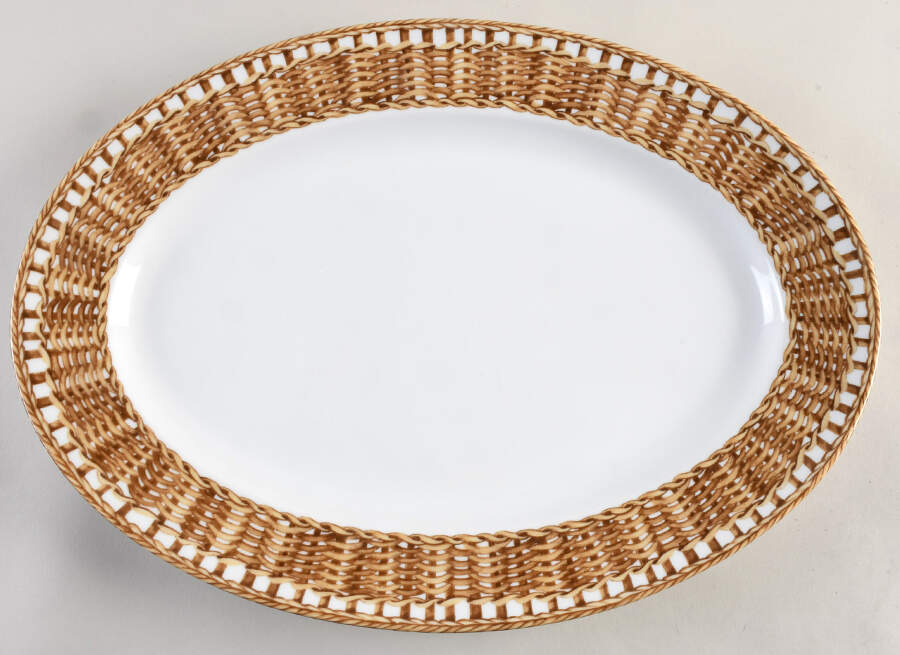 Marche Aux Herbes 16" Oval Serving Platter by Laure Japy-1