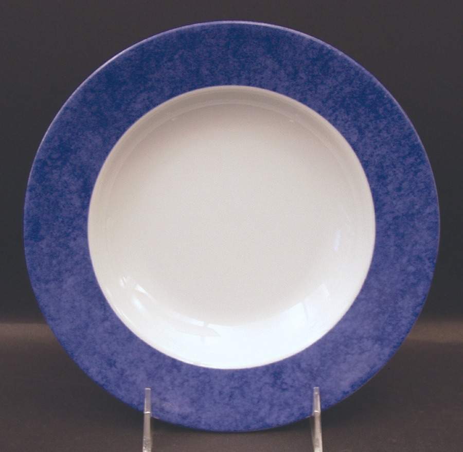 Mouchete Blue Rim Soup Bowl by Laure Japy-1