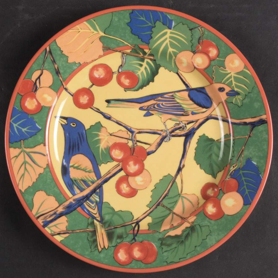Oiseaux Salad/Dessert Plate by Laure Japy-1