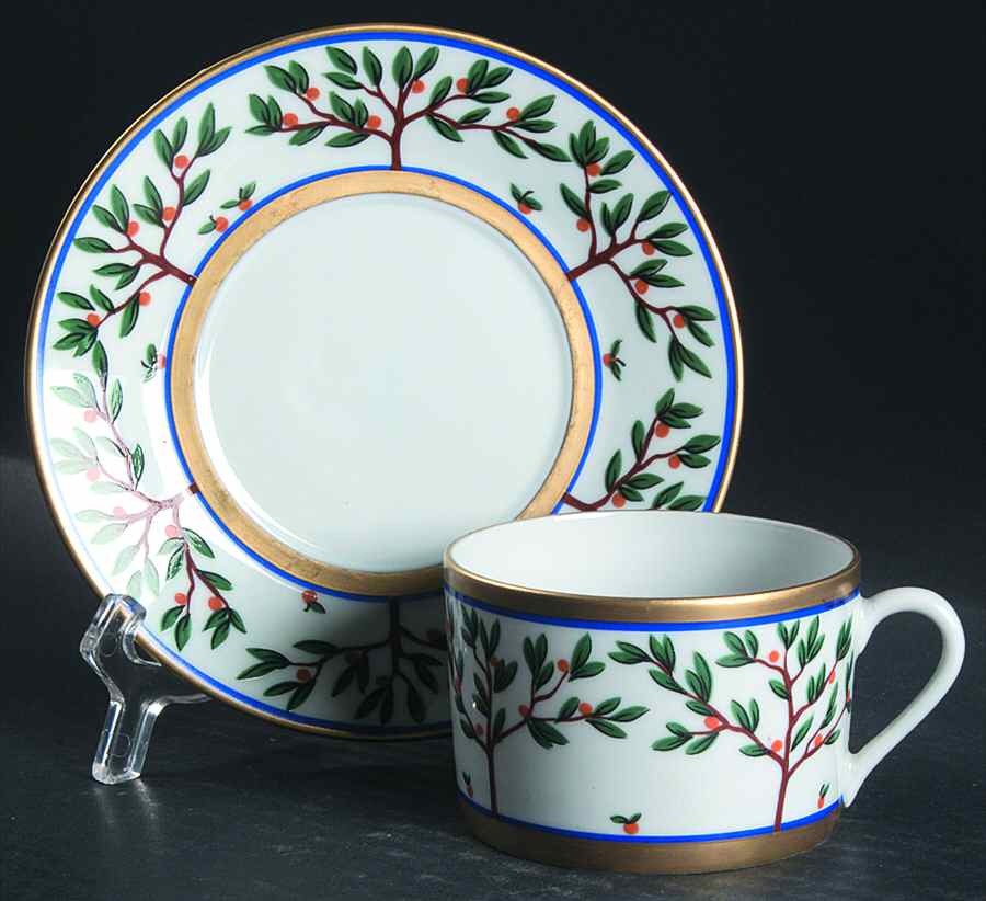 Orangeraie Flat Cup & Saucer Set by Laure Japy-1