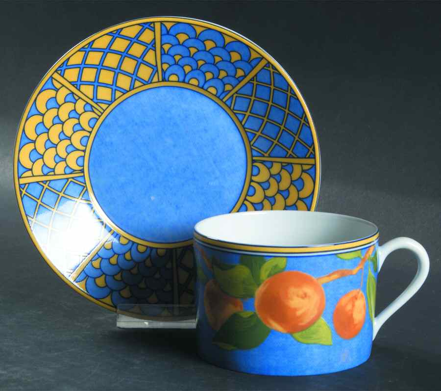 Provence Flat Cup & Saucer Set by Laure Japy-1