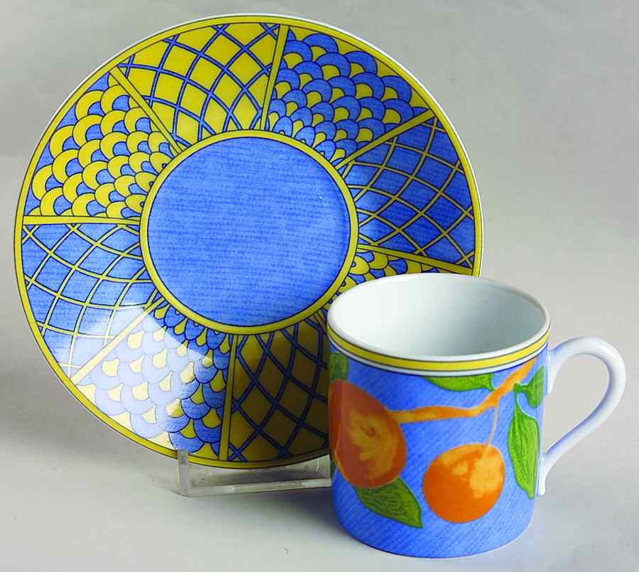 Provence Flat Demitasse Cup & Saucer Set by Laure Japy-1