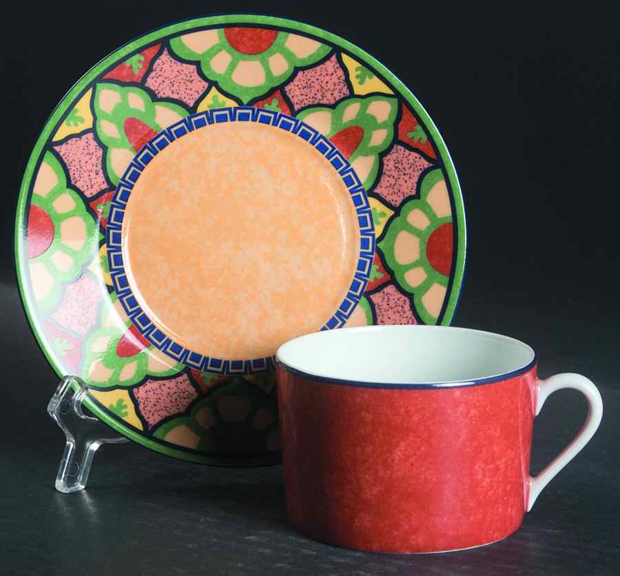Ravenne Flat Cup & Saucer Set by Laure Japy-1