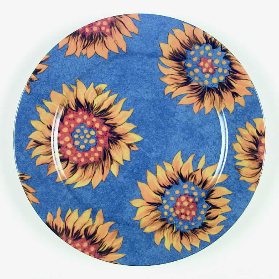Tournesol Blue Service Plate (Charger) by Laure Japy-1