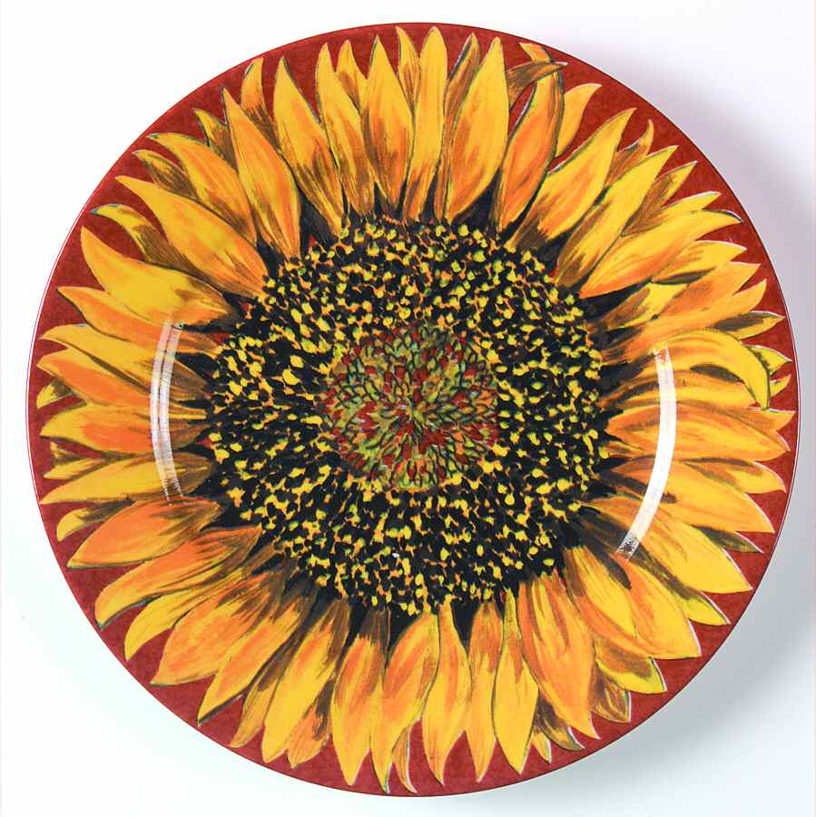 Tournesol Brown Salad/Dessert Plate by Laure Japy-1