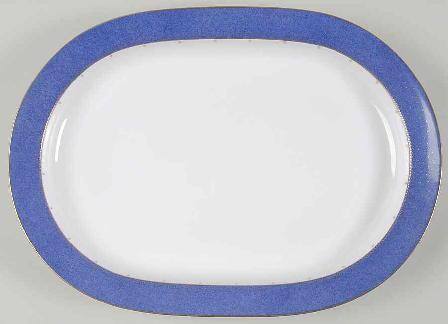 Lupins 15" Oval Serving Platter by Lalique-1