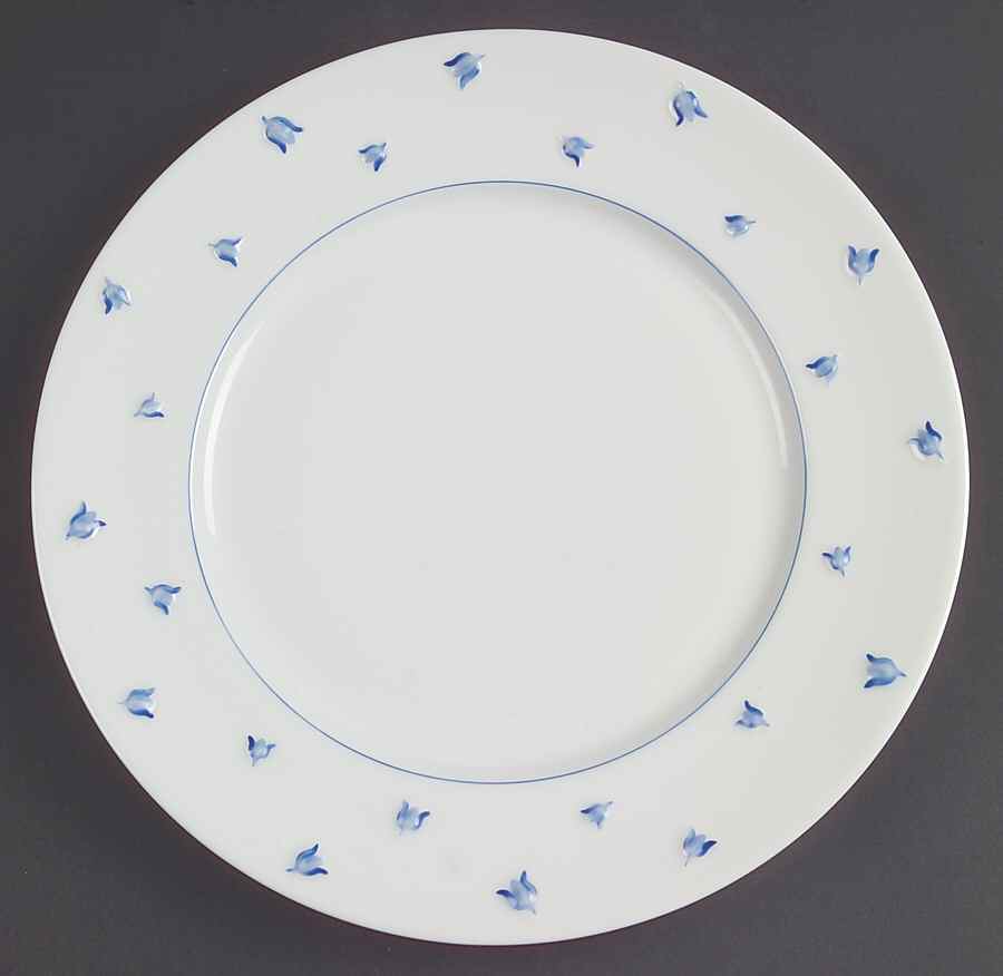 Muguet Blue Dinner Plate by Lalique-1