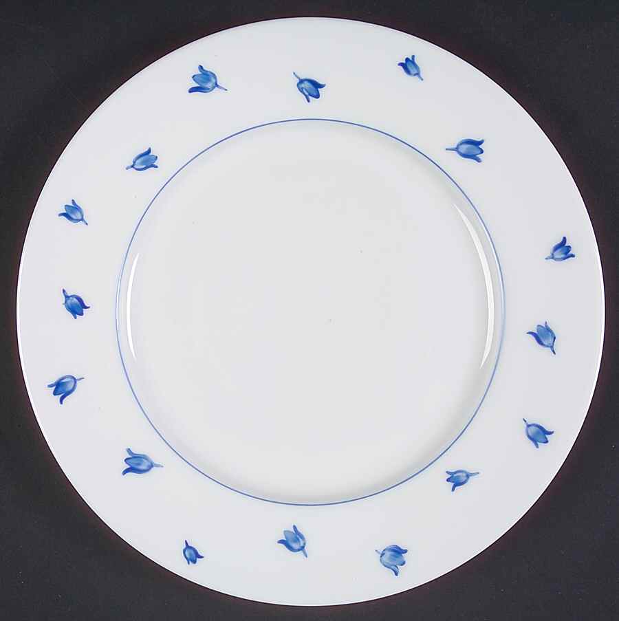 Muguet Blue Dessert/Pie Plate by Lalique-1