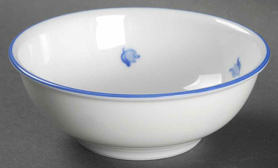 Muguet Blue Fruit/Dessert (Sauce) Bowl by Lalique-1