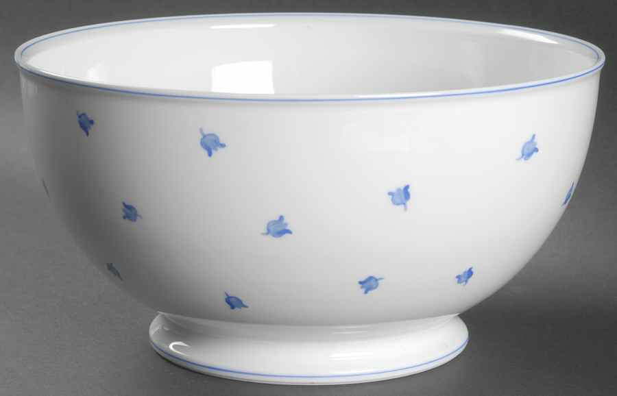 Muguet Blue 9" Salad Serving Bowl by Lalique-1