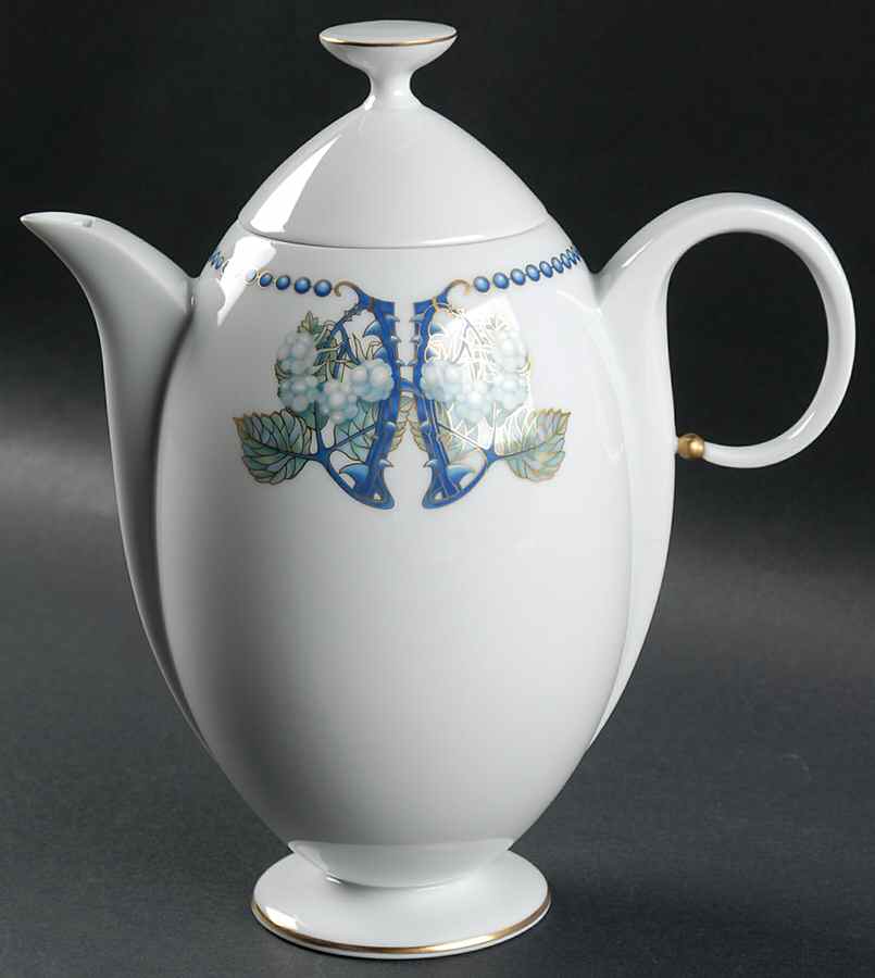Mures (Blackberry) Tea/Coffee Pot & Lid by Lalique-1