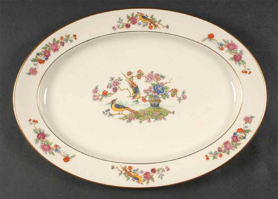 Audubon 14" Oval Serving Platter by Lamberton-1
