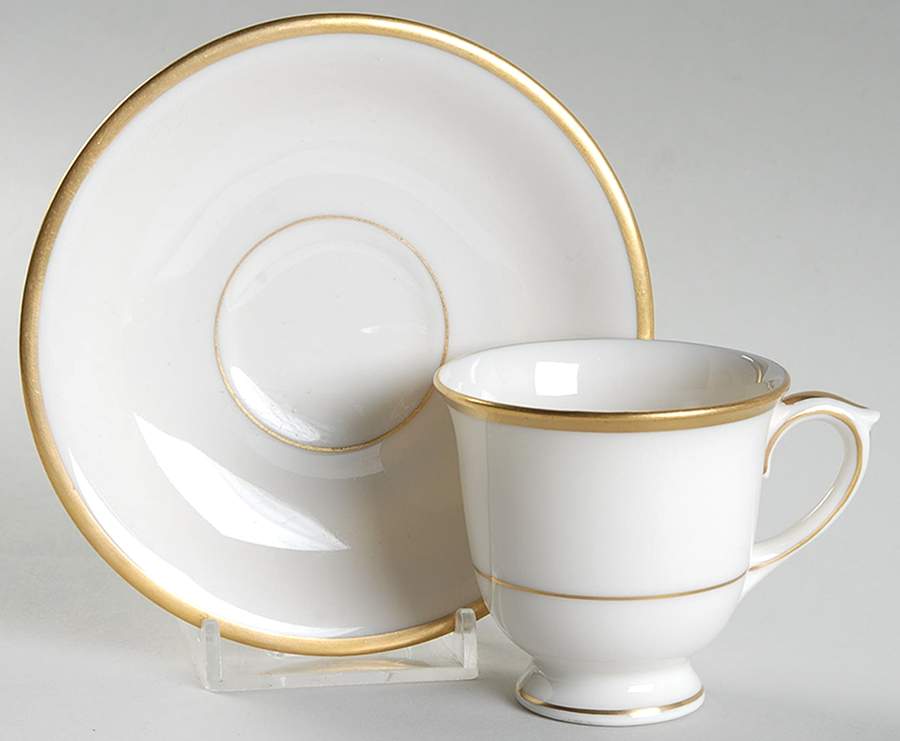Colonial Footed Demitasse Cup & Saucer Set by Lamberton-1