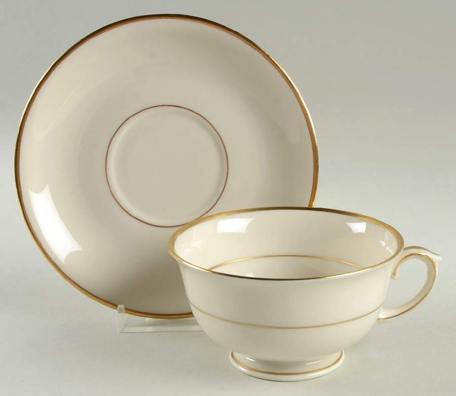 Colonial Footed Cup & Saucer Set by Lamberton-1