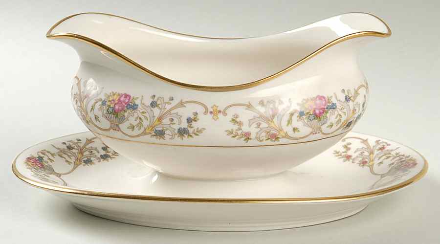 Dorothea Gravy Boat with Attached Underplate by Lamberton-1