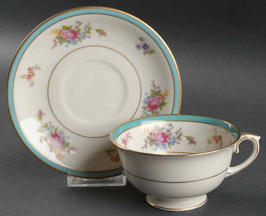 Elizabeth Leigh Footed Cup & Saucer Set by Lamberton-1