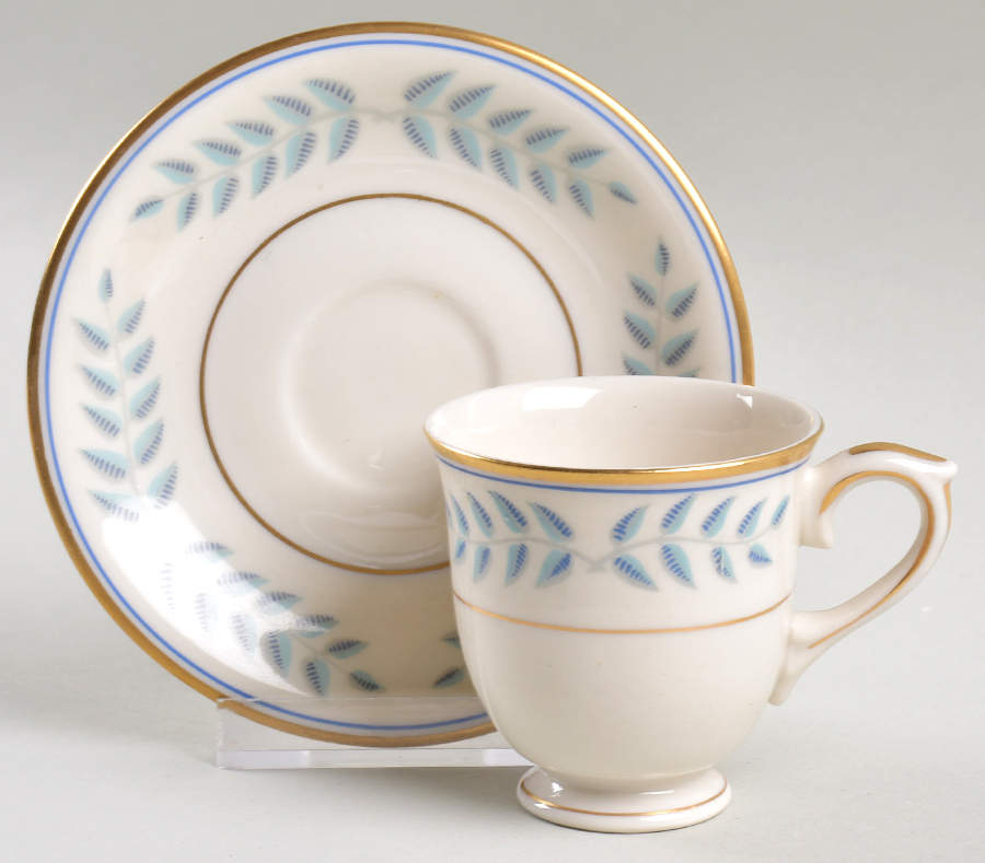 Empire Footed Demitasse Cup & Saucer Set by Lamberton-1