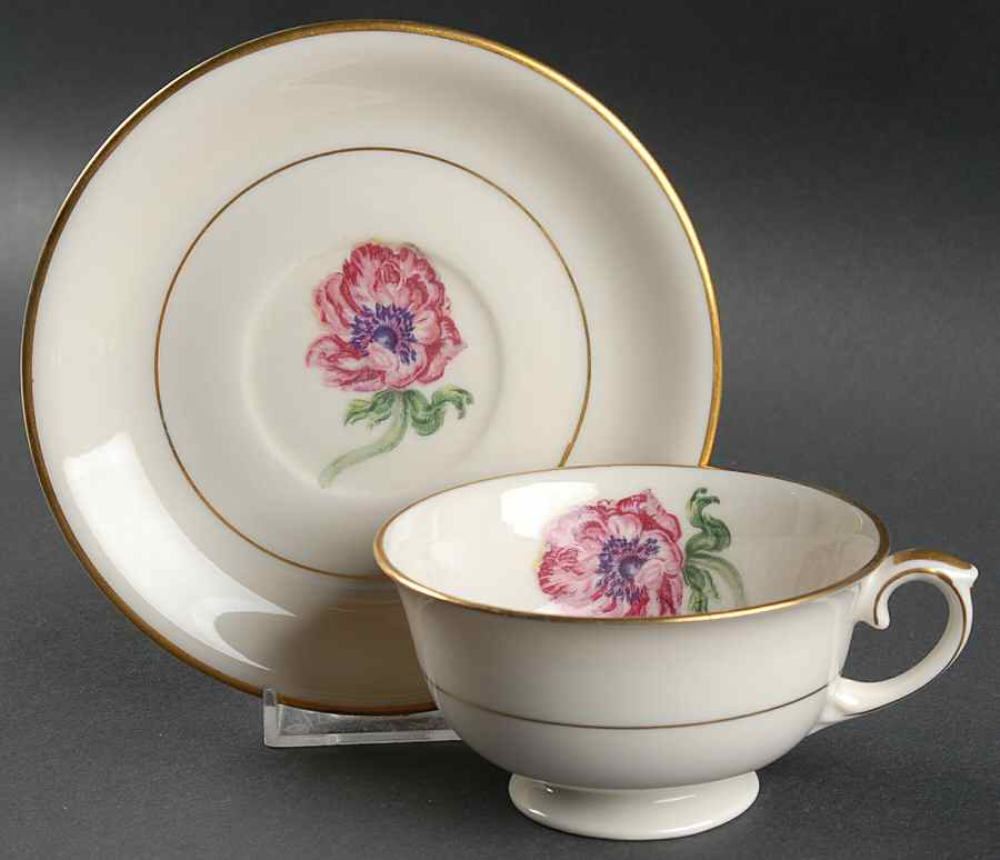 Field Lily Footed Cup & Saucer Set by Lamberton-1