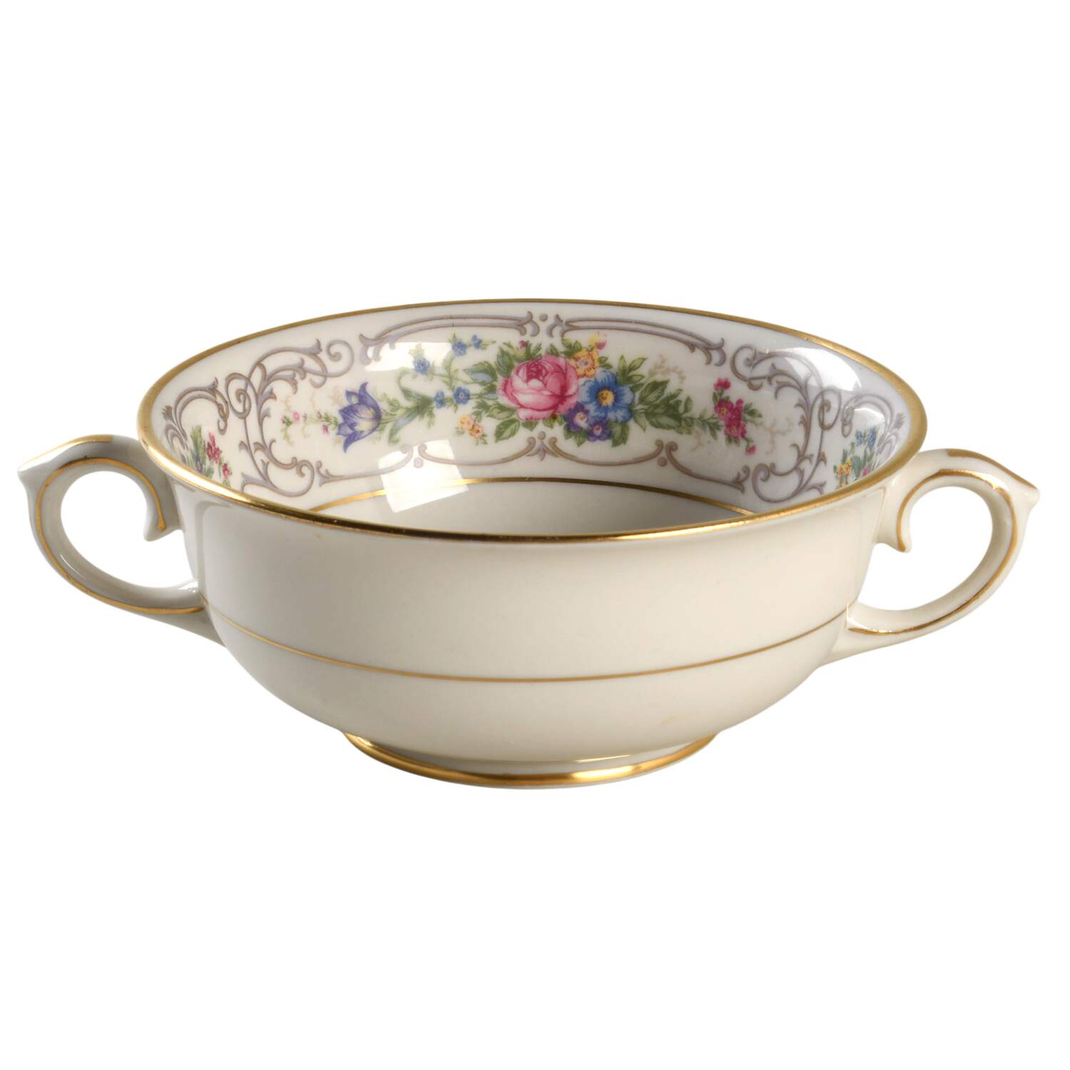 Flora Footed Cream Soup Bowl by Lamberton-1