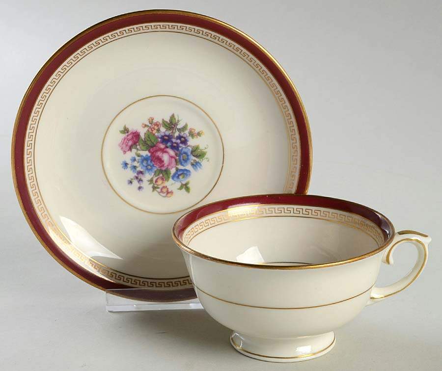 Hiawatha Footed Cup & Saucer Set by Lamberton-1