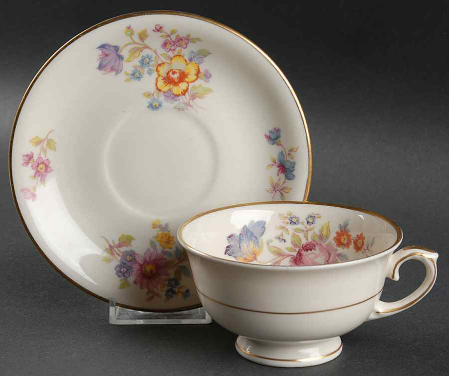 Linda Lee Footed Cup & Saucer Set by Lamberton-1