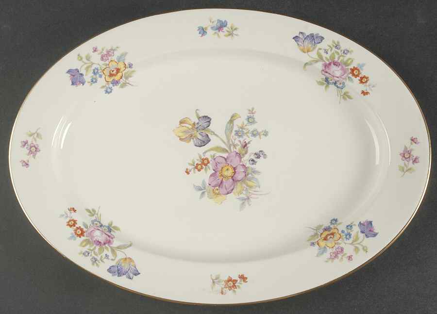 Linda Lee 14" Oval Serving Platter by Lamberton-1