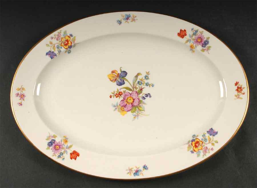 Linda Lee 16" Oval Serving Platter by Lamberton-1
