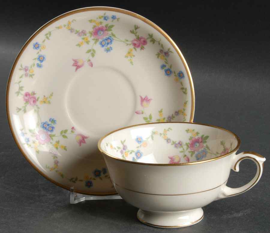 Marianna Footed Cup & Saucer Set by Lamberton-1