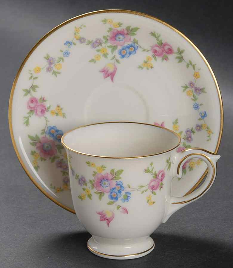Marianna Footed Demitasse Cup & Saucer Set by Lamberton-1
