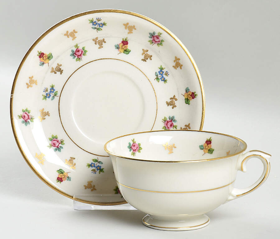 Molly Pitcher Footed Cup & Saucer Set by Lamberton-1