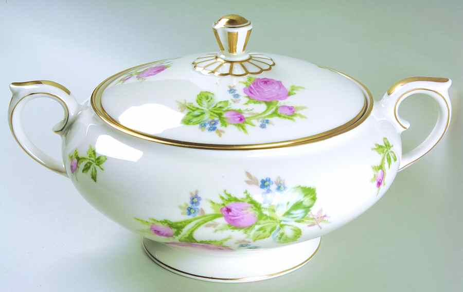 Moss Rose Round Covered Vegetable by Lamberton-1