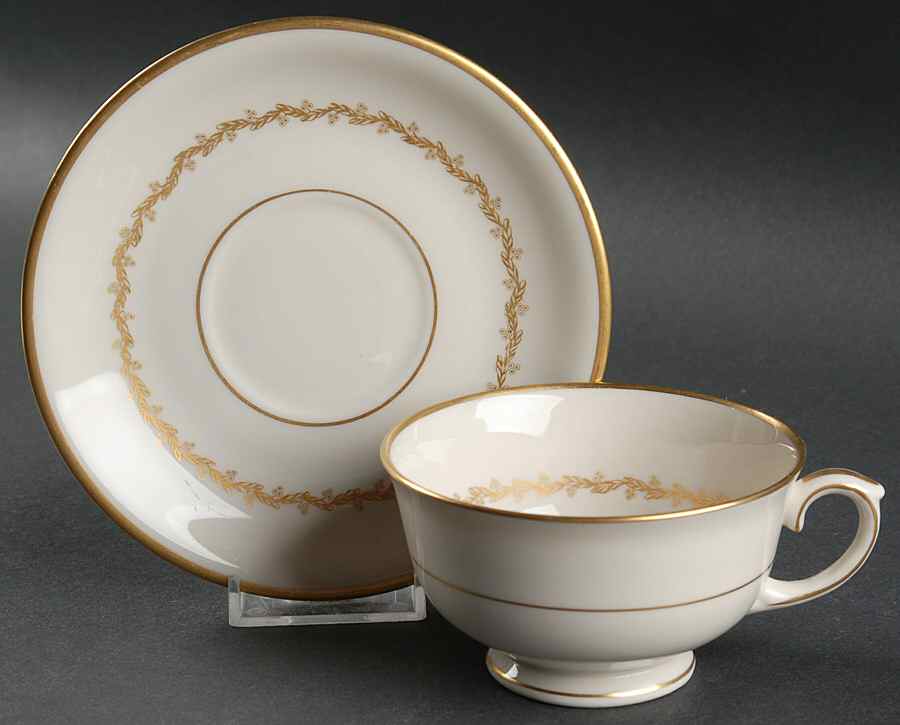 Mt. Vernon Footed Cup & Saucer Set by Lamberton-1