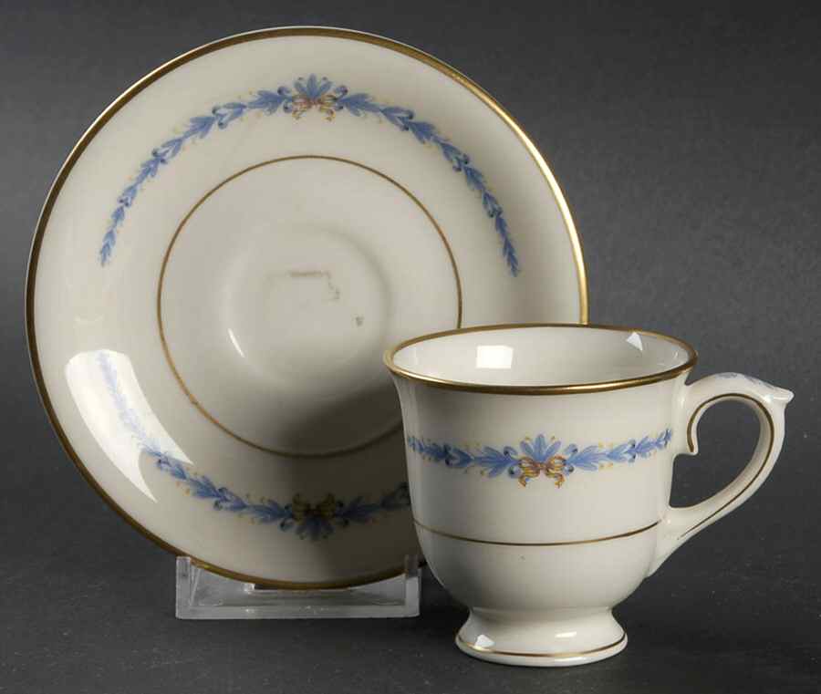 Natalie Footed Demitasse Cup & Saucer Set by Lamberton-1