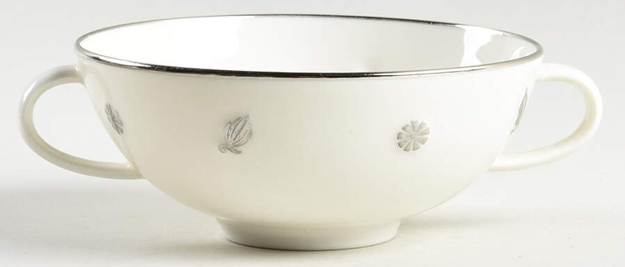 Rena Platinum Footed Cream Soup Bowl by Lamberton-1