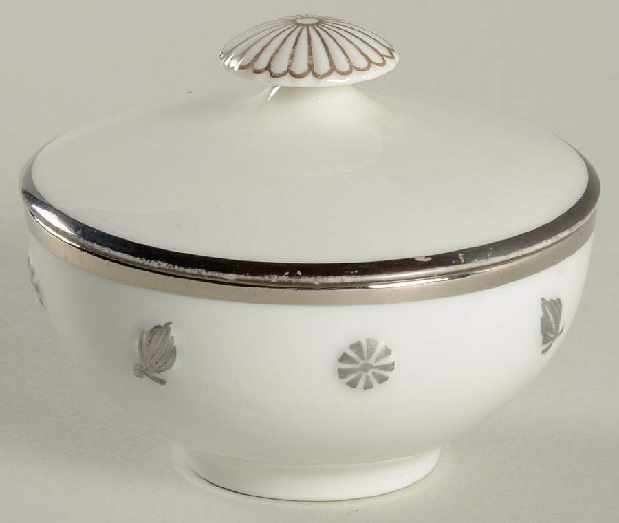 Rena Platinum Mini Sugar Bowl & Lid by Lamberton-1