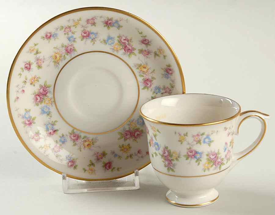 Reverie Footed Demitasse Cup & Saucer Set by Lamberton-1