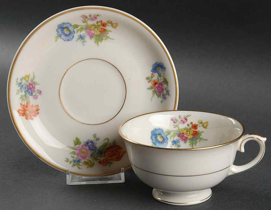 Rita Maria Footed Cup & Saucer Set by Lamberton-1
