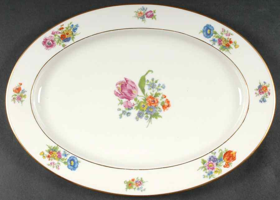 Rita Maria 14" Oval Serving Platter by Lamberton-1