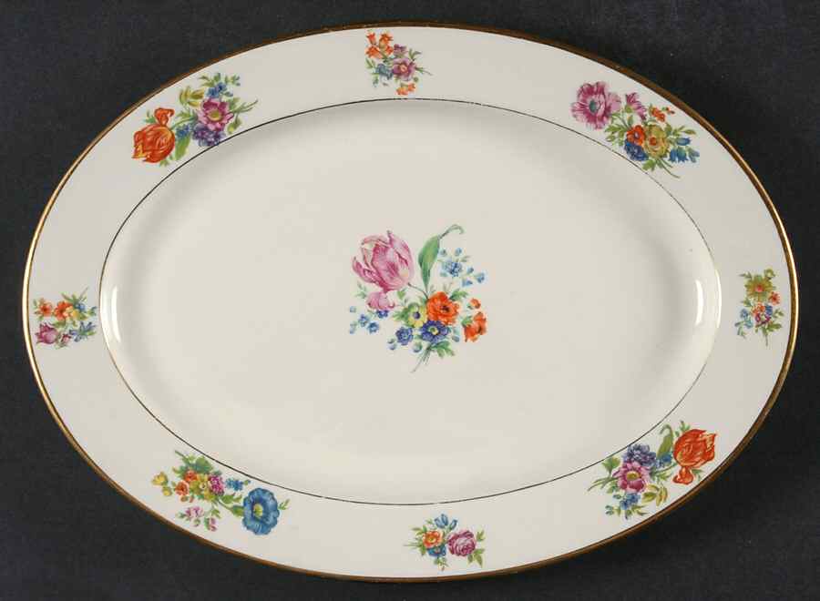 Rita Maria 12" Oval Serving Platter by Lamberton-1