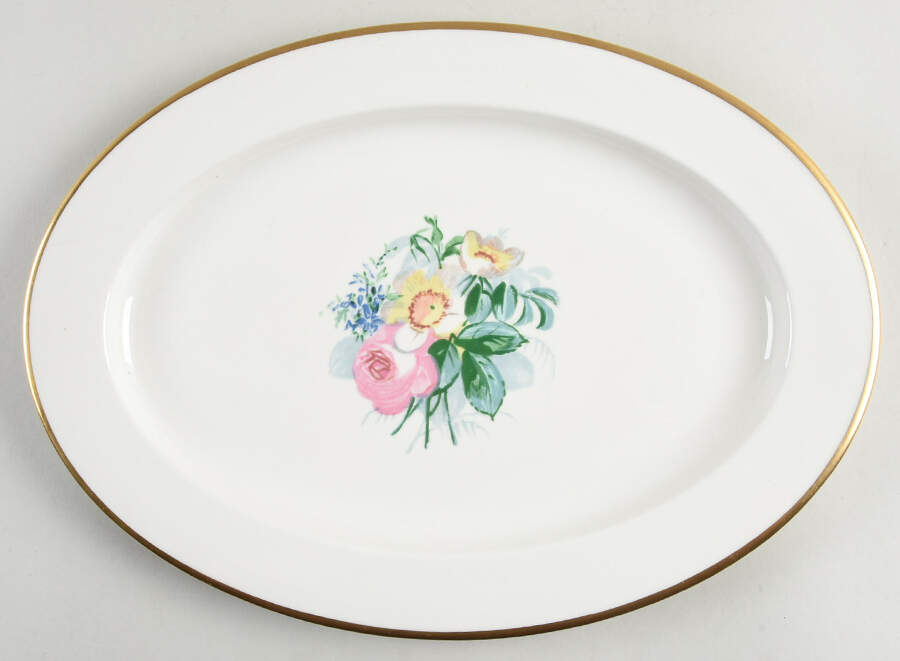 Spring Garden 14" Oval Serving Platter by Lamberton-1