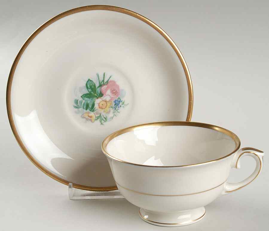 Spring Garden Footed Cup & Saucer Set by Lamberton-1
