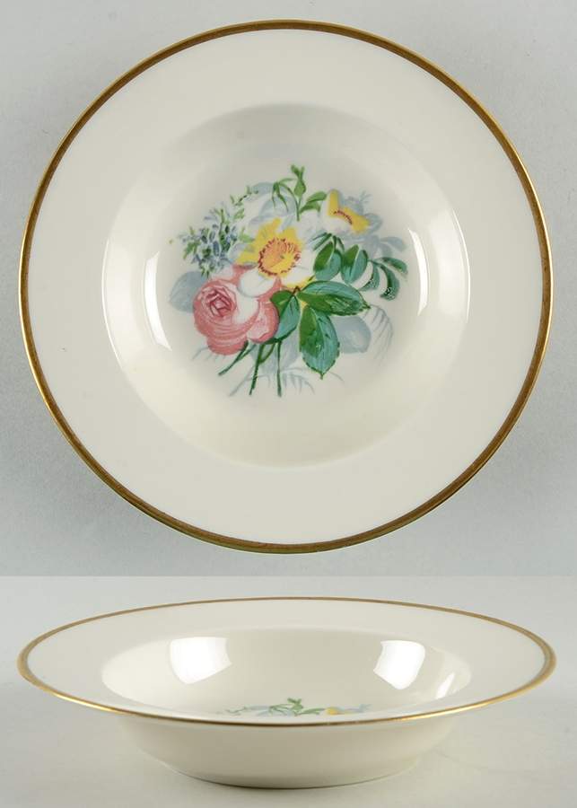 Spring Garden Rim Soup Bowl by Lamberton-1